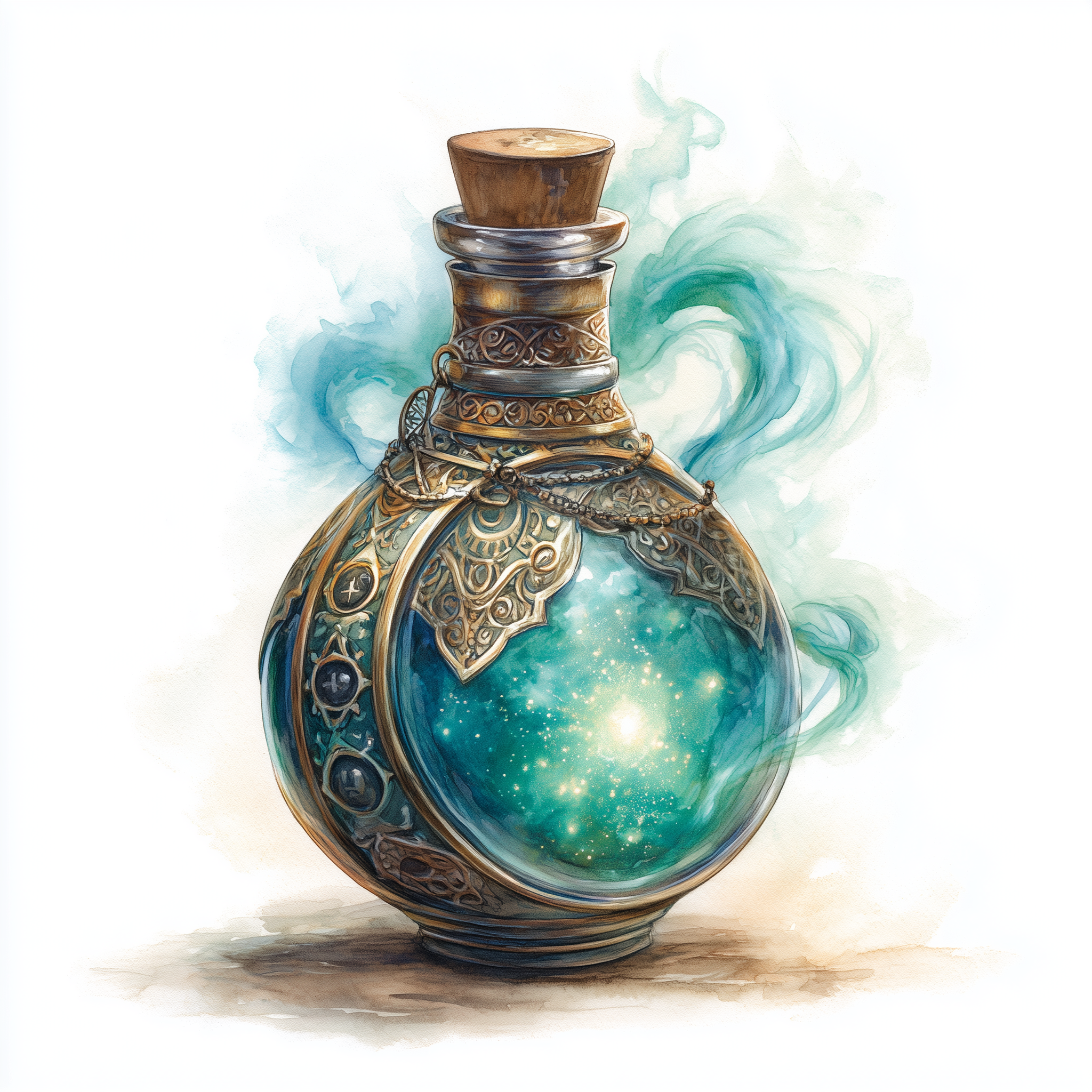 Magie Merlin - bouteille sacrée